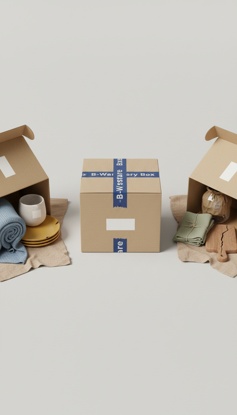 Haushalts-Mystery-Box mit Alltagshelfern